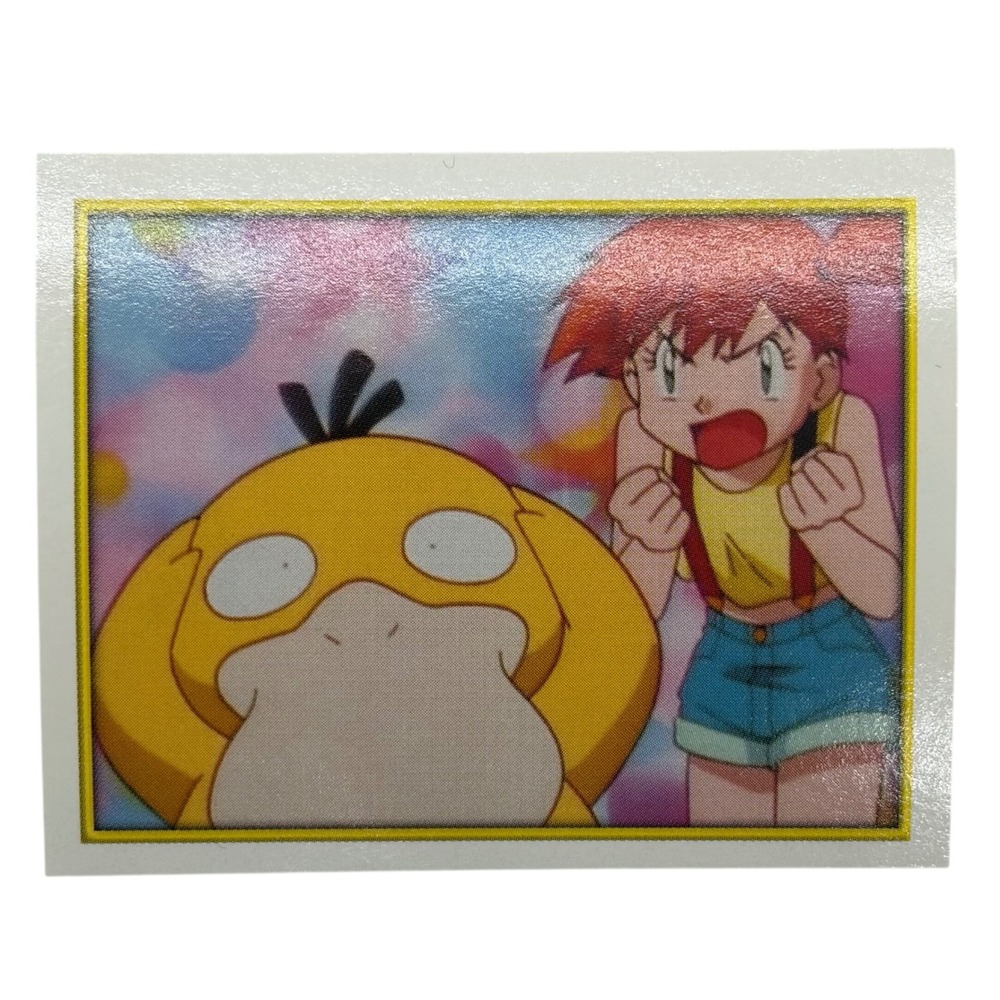 Pokemon Merlin Sticker 151 Misty and Psyduck 2000 Nintendo Vintage Collectible